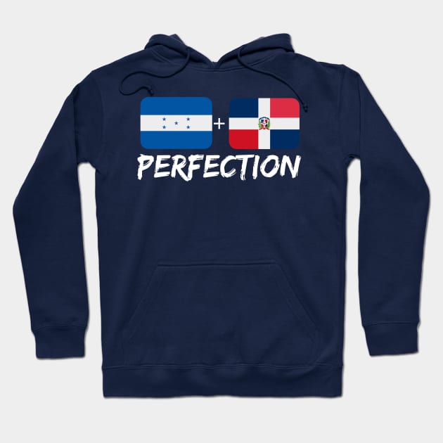 Honduran Plus Dominican Perfection Mix Flag Heritage Gift Hoodie by Just Rep It!!